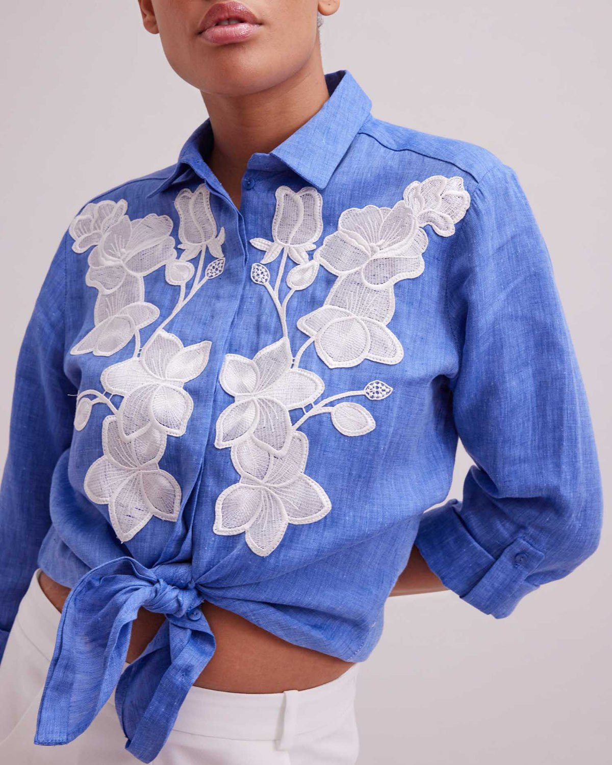 Women's Shirt CITRON Denim Blue SIZE 42