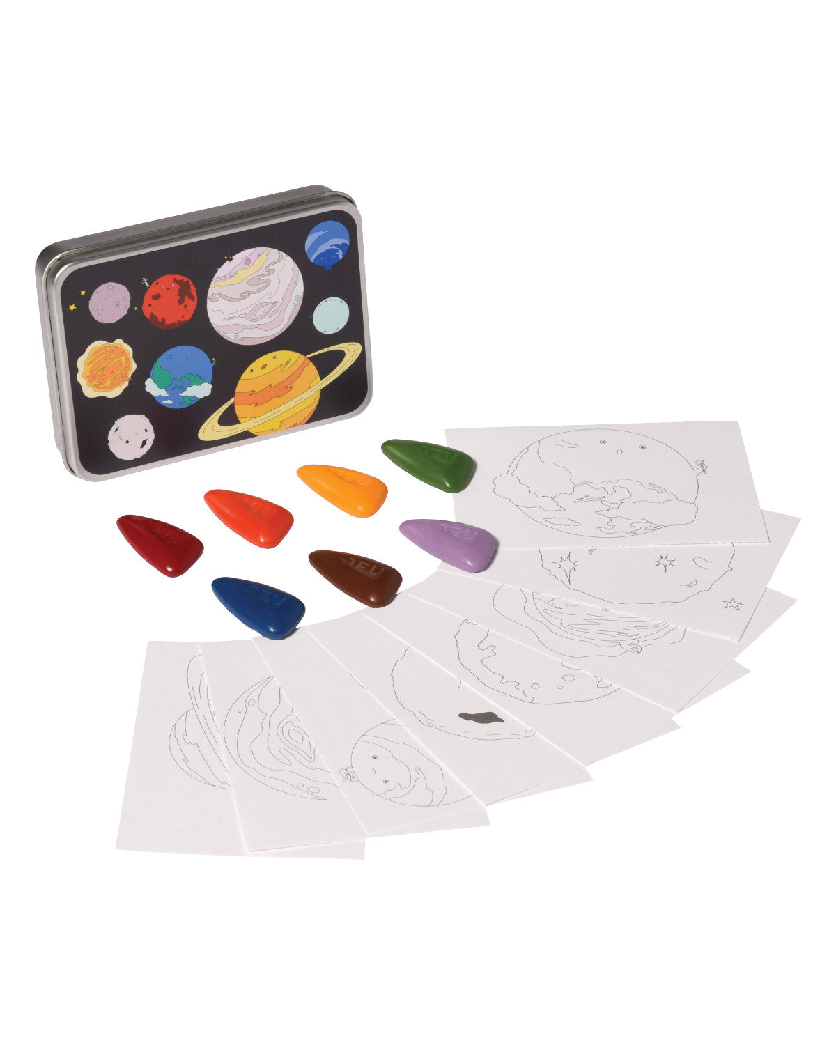 COLOR JEUColoring Kit Set SAFARI + OCEAN + PLANETS + UNICORN Small