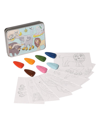 COLOR JEUColoring Kit Set SAFARI + OCEAN + BALLERINA + UNICORN Small