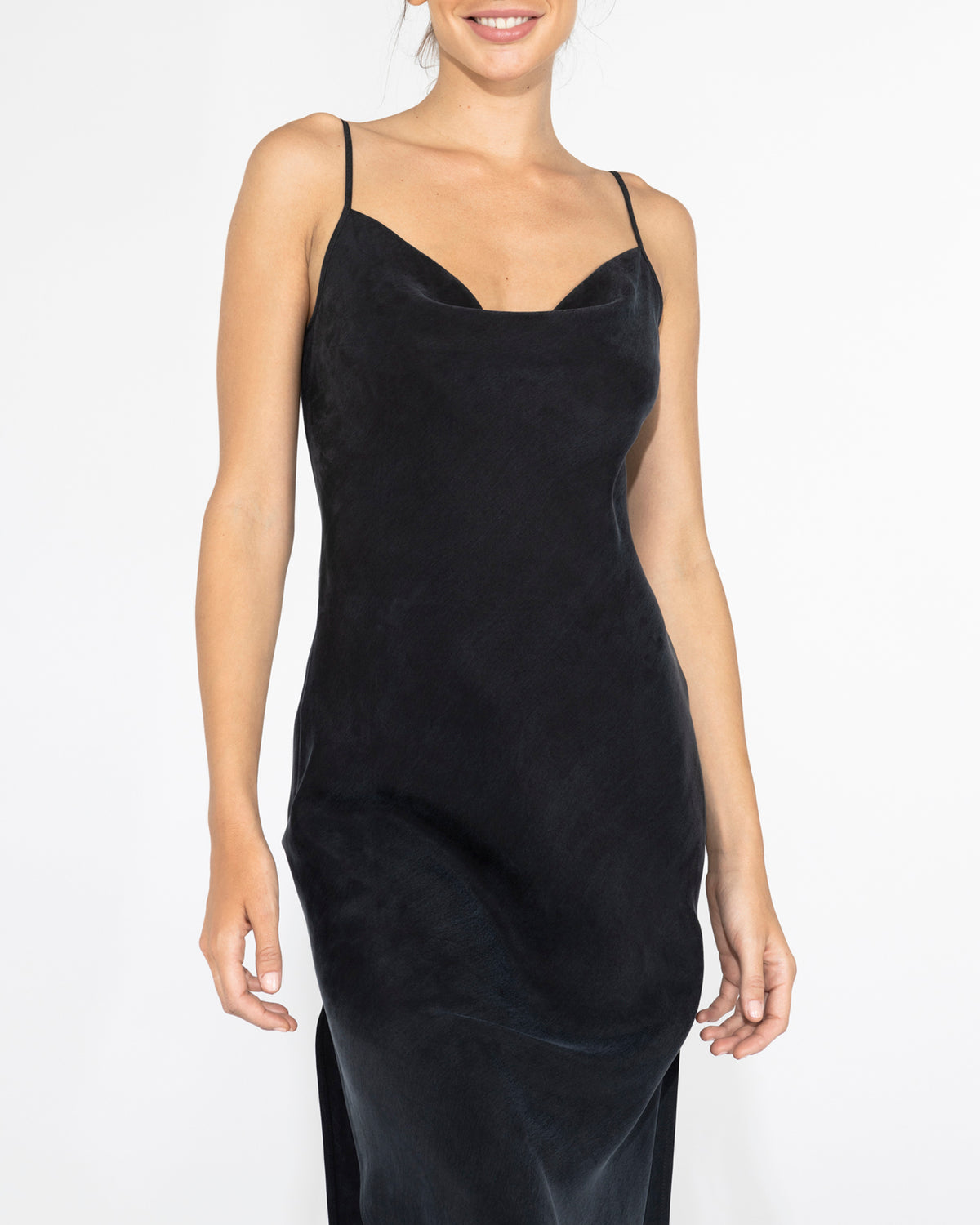 niLuu Women's Slip Dress CHARLOTTE NOIR Size L