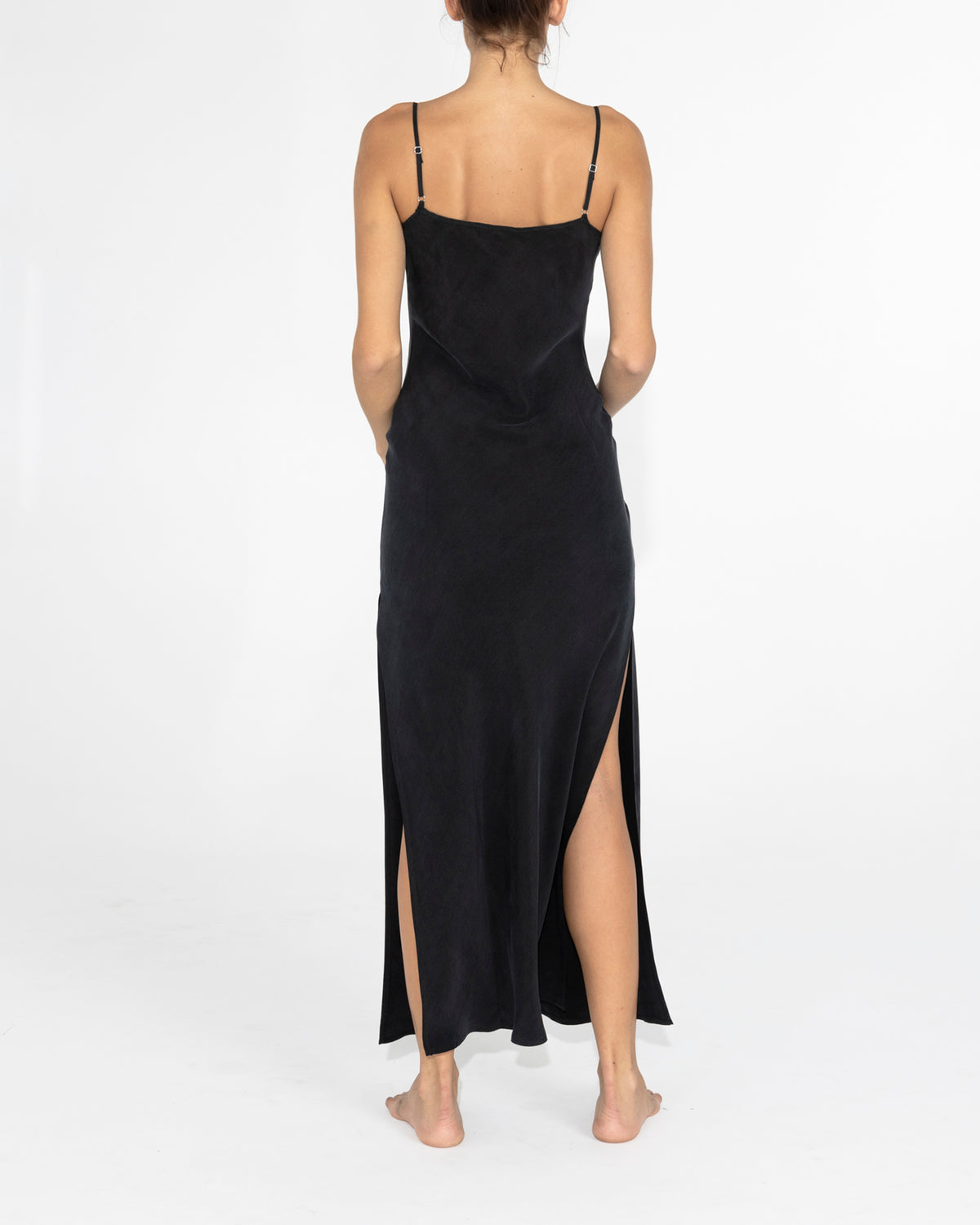 niLuu Women's Slip Dress CHARLOTTE NOIR Size L
