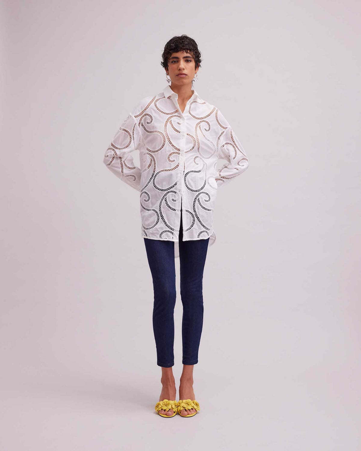 Anne Fontaine Women's Shirt COULEUR White MEDIUM