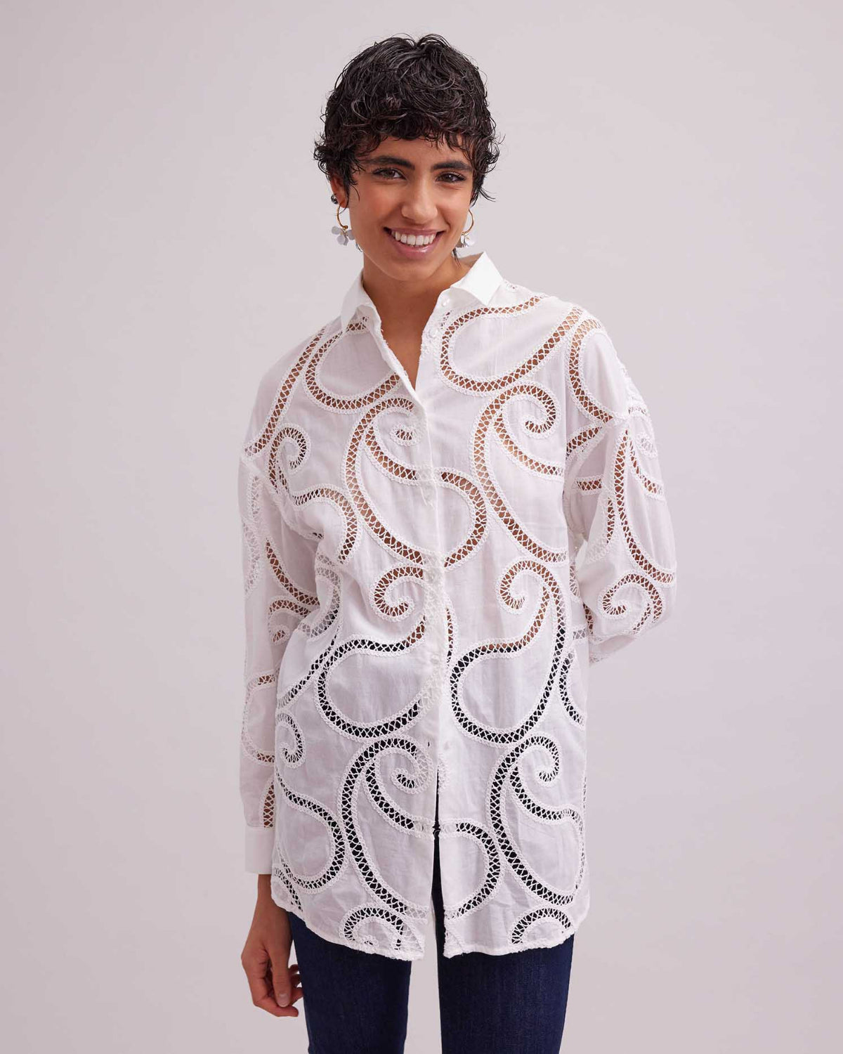 Women's Shirt COULEUR White MEDIUM