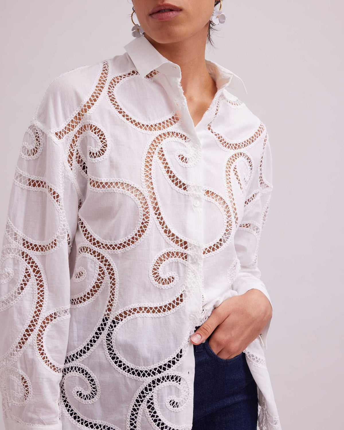 Women's Shirt COULEUR White MEDIUM