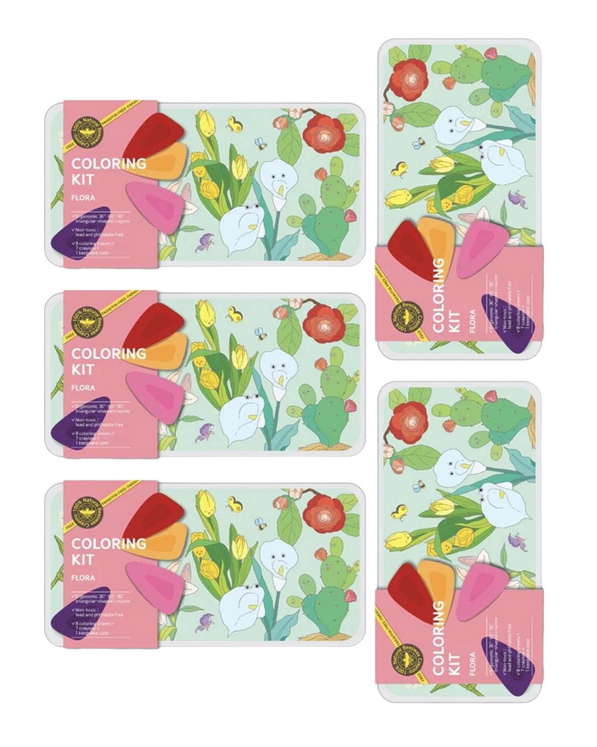 COLOR JEU Coloring Kit - 5 units in set - FLORA  Small
