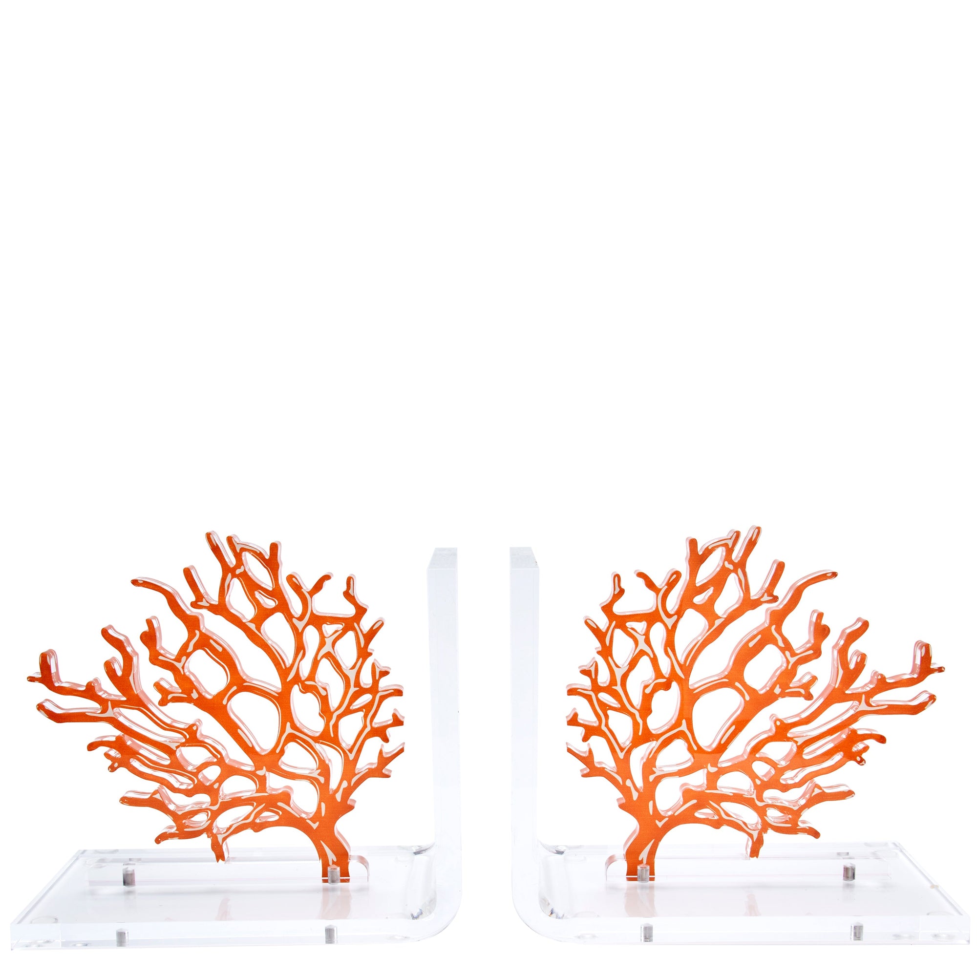 Bookends Orange CORAL 7.5 inches height 