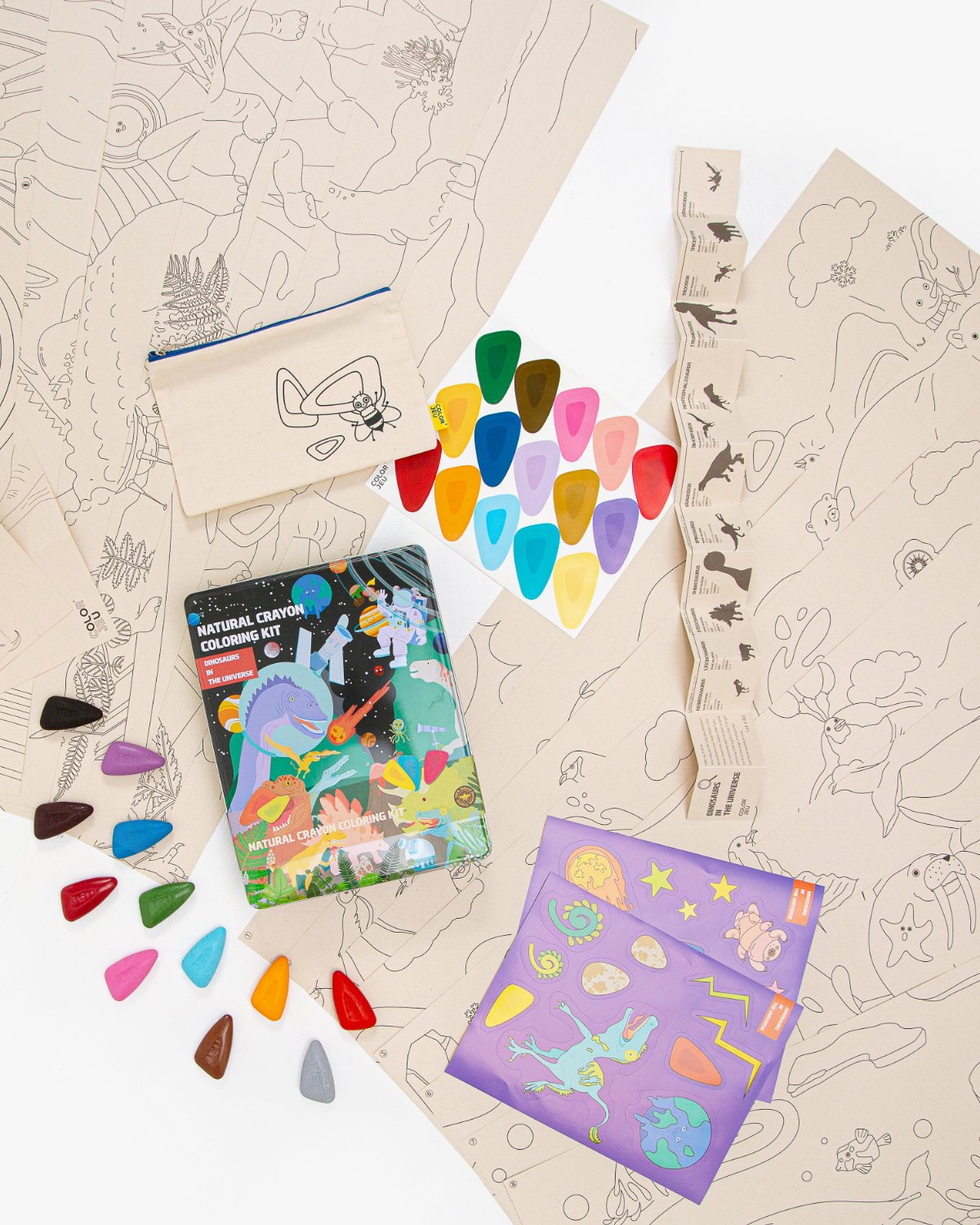 COLOR JEUColoring Kit PARTY SET Dinosaurs in the Universe