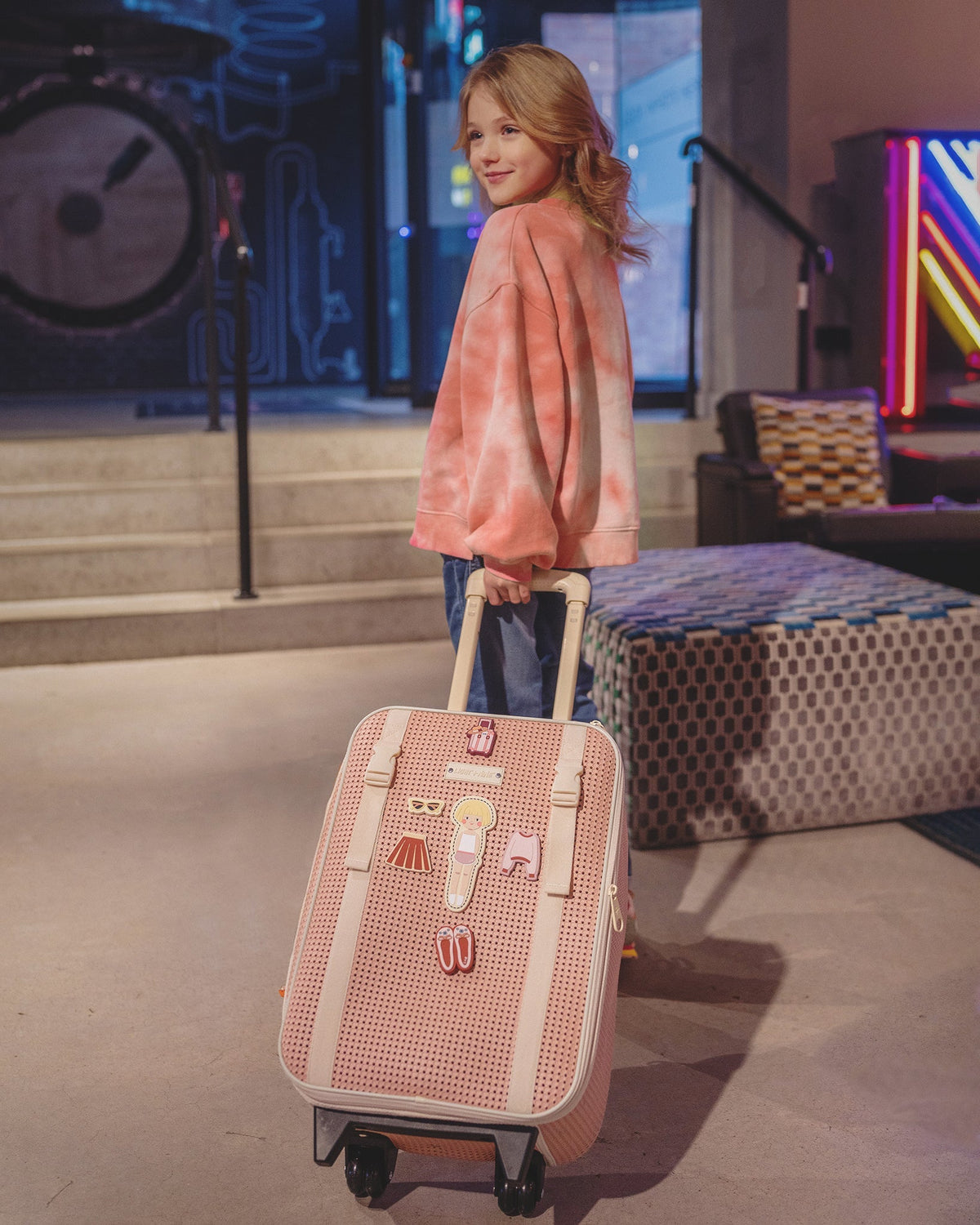 Suitcase KIDS TRAVEL Blossom Pink