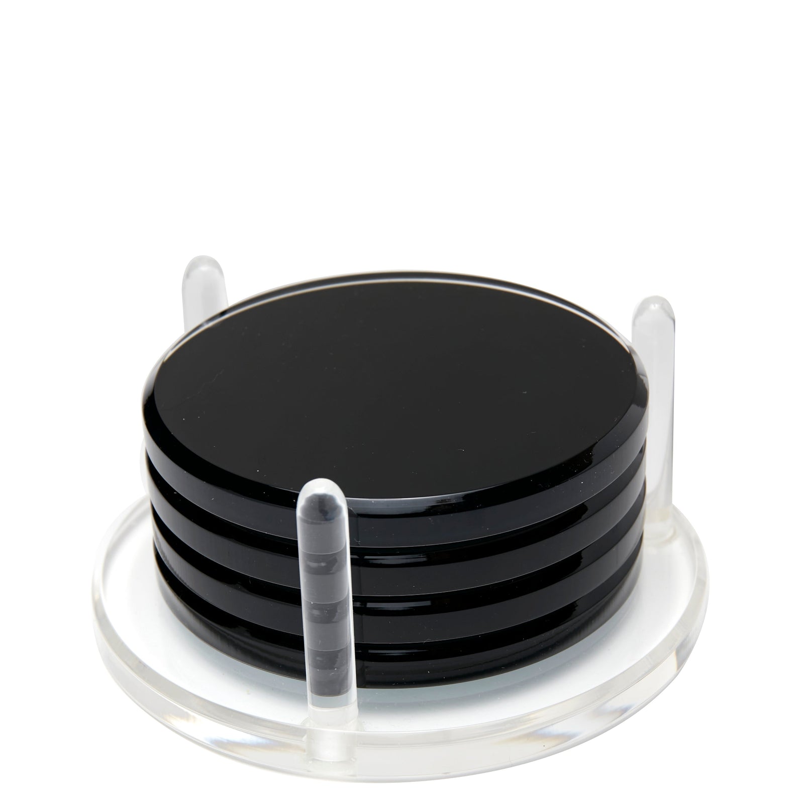 Tara Wilson Designs Drink COASTERS Black / White 4.25" x 4.25"