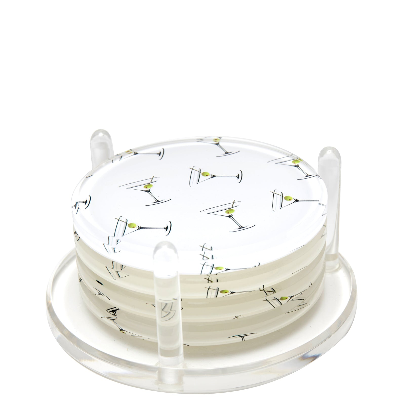 Tara Wilson Designs Drink COASTERS MARTINI GLASS 4.25" x 4.25"