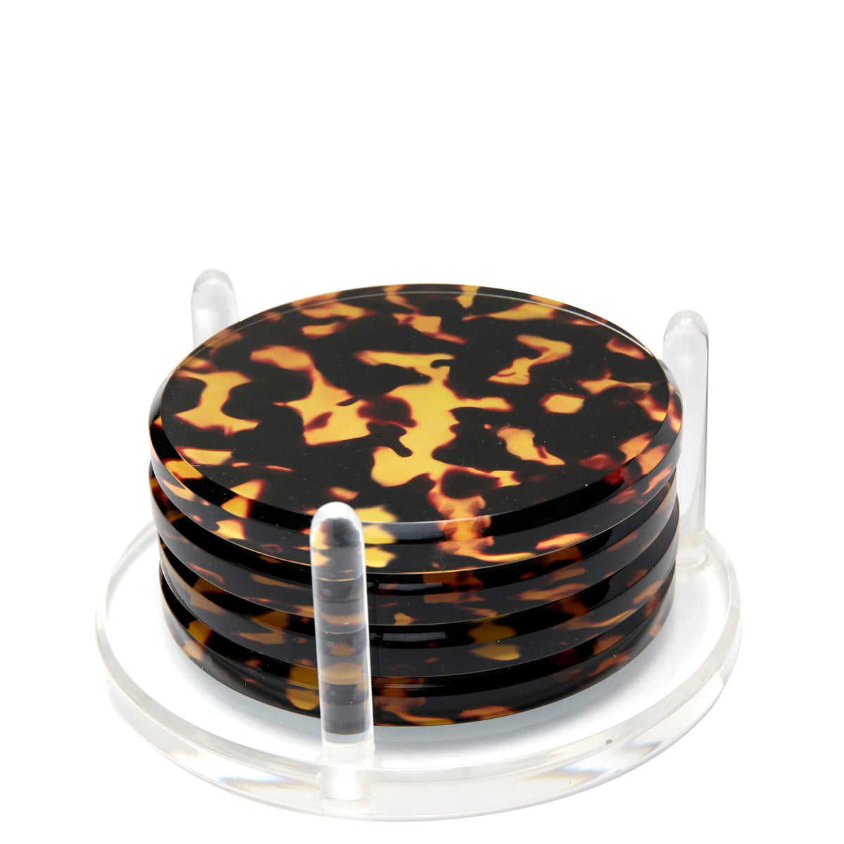 Tara Wilson Designs Drink COASTERS Tortoise 4.25" x 4.25"