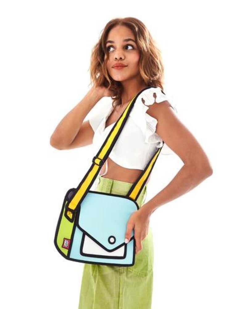 Jump From Paper 2D Shoulder Bag GIGGLE BETWEEN THE STARS Mint Green