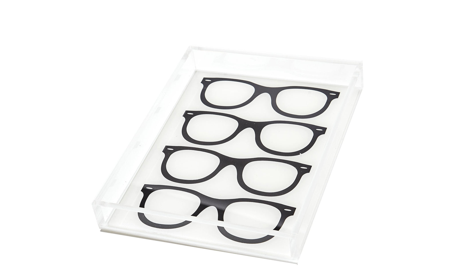 Tara Wilson Designs Tray GLASSES Black on White 6" x 8"