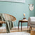 Daqi Alarm clock white porcelain bird with walnut wood base wakes up with bird sound works with an app
