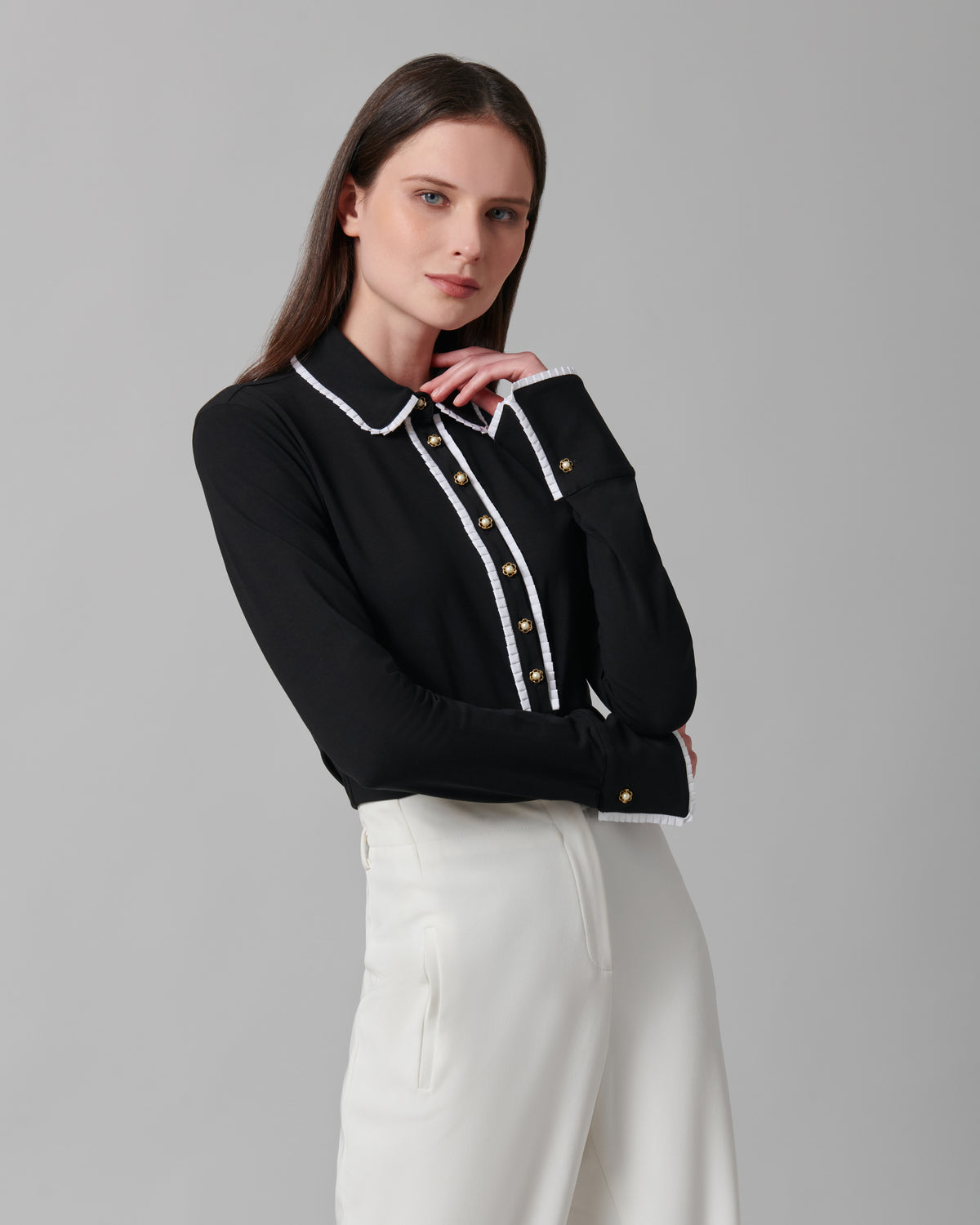 Women's Shirt FAUSTINE Black Size 38