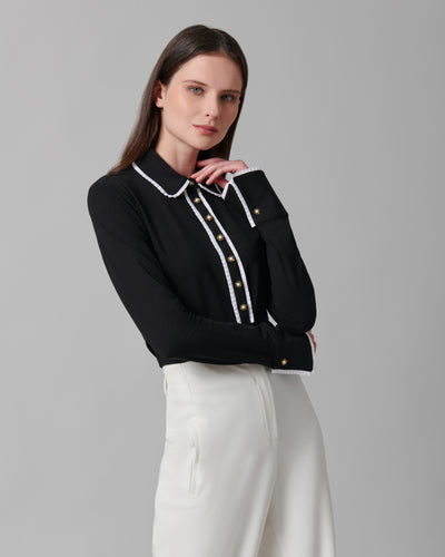 Women's Shirt FAUSTINE Black Size 46