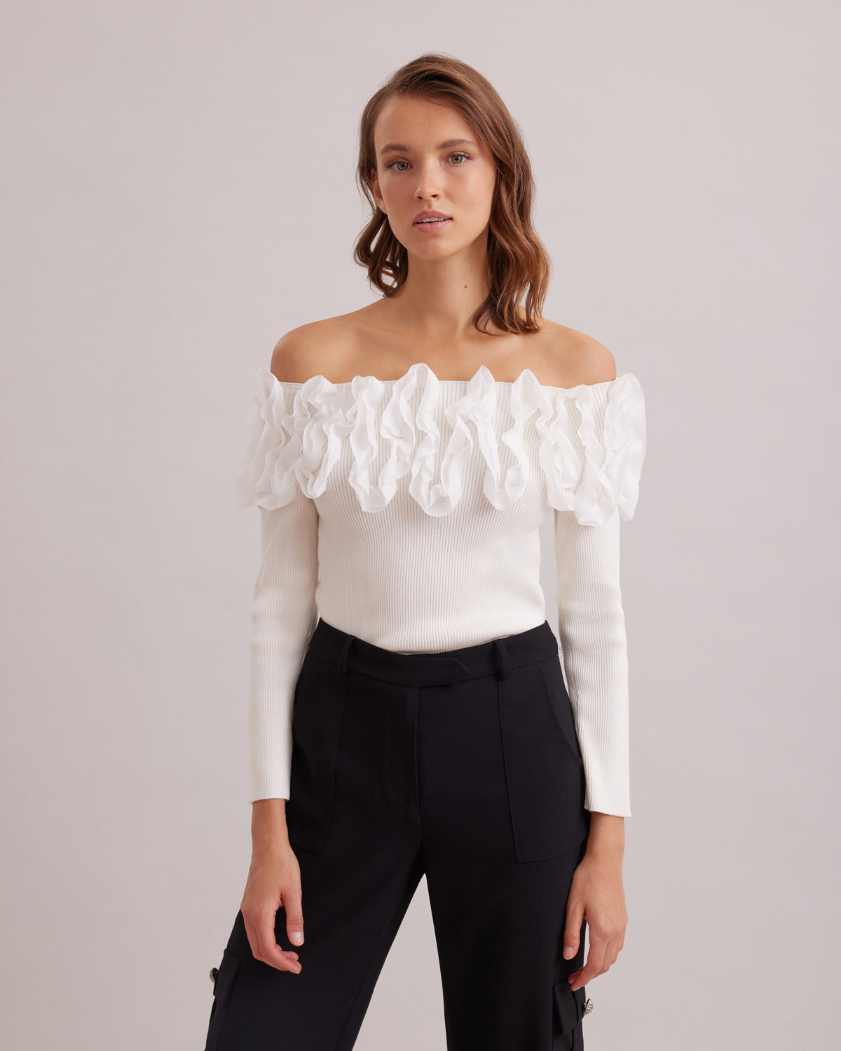 Women's Top FEDA Moon White Size 38