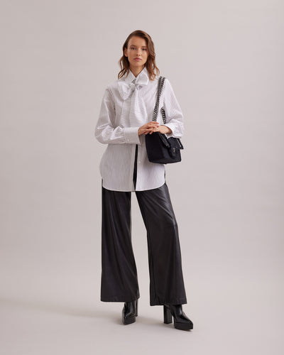 Women's Blouse YALE Black/White Size 40