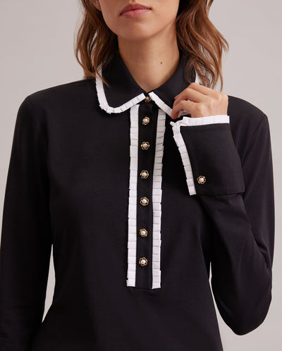 Women's Dress ESTAMPE  Black White Size 38