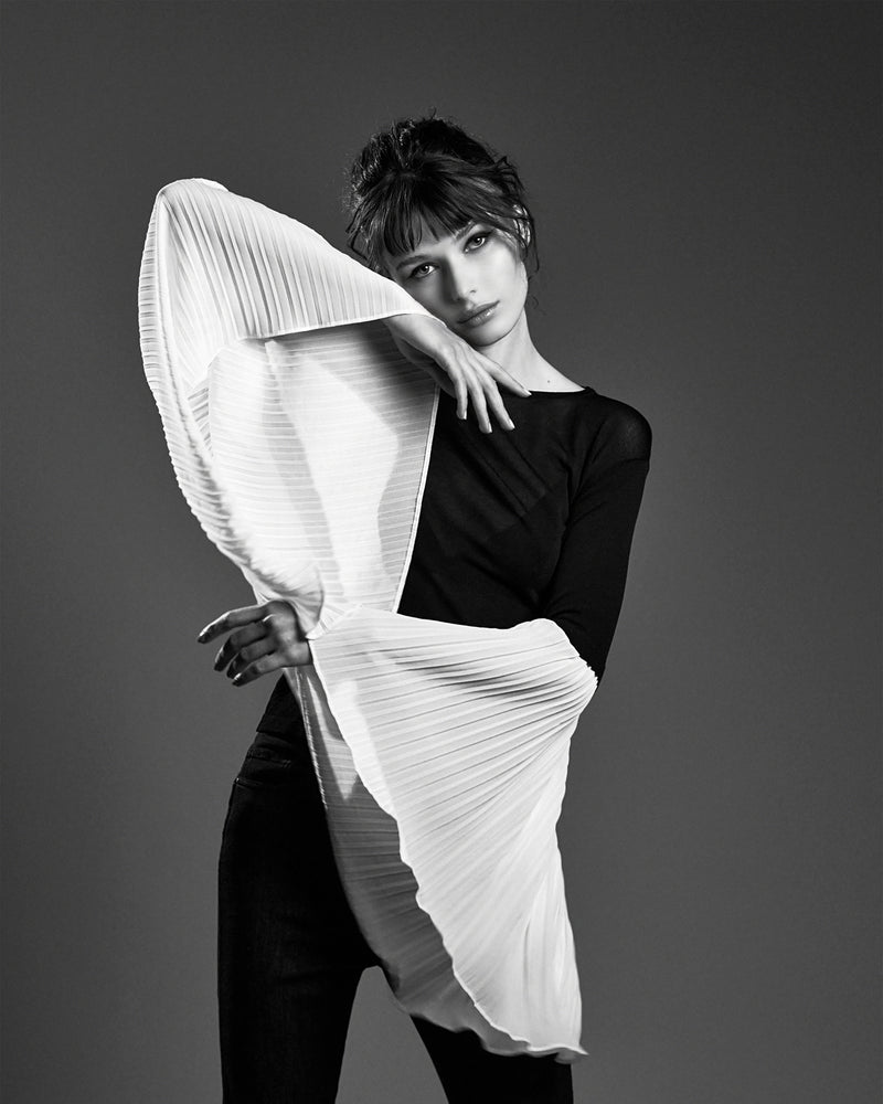 Anne Fontaine Women's Top FADETTE Black/White Size S