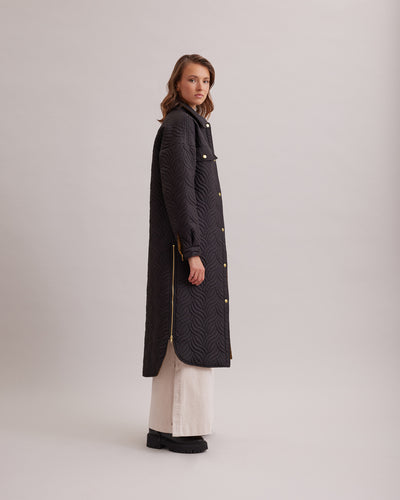 Women's Coat GENES Black Size 46