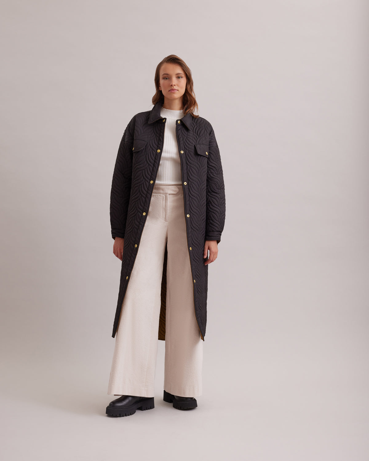 Women's Coat GENES Black Size 46