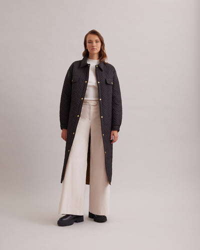 Women's Coat GENES Black Size 46