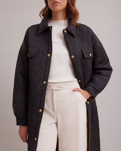 Women's Coat GENES Black Size 46