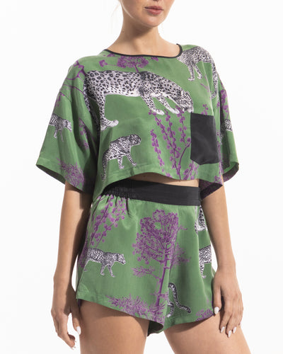 niLuu Women's Crop Tee HARPER LENNON Size M