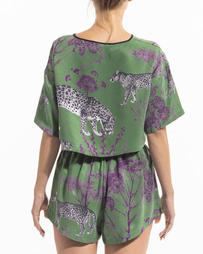 niLuu Women's Crop Tee HARPER LENNON Size L