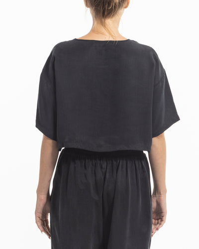 niLuu Women's Crop Tee HARPER NOIR Size L