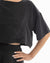 niLuu Women's Crop Tee HARPER NOIR Size L