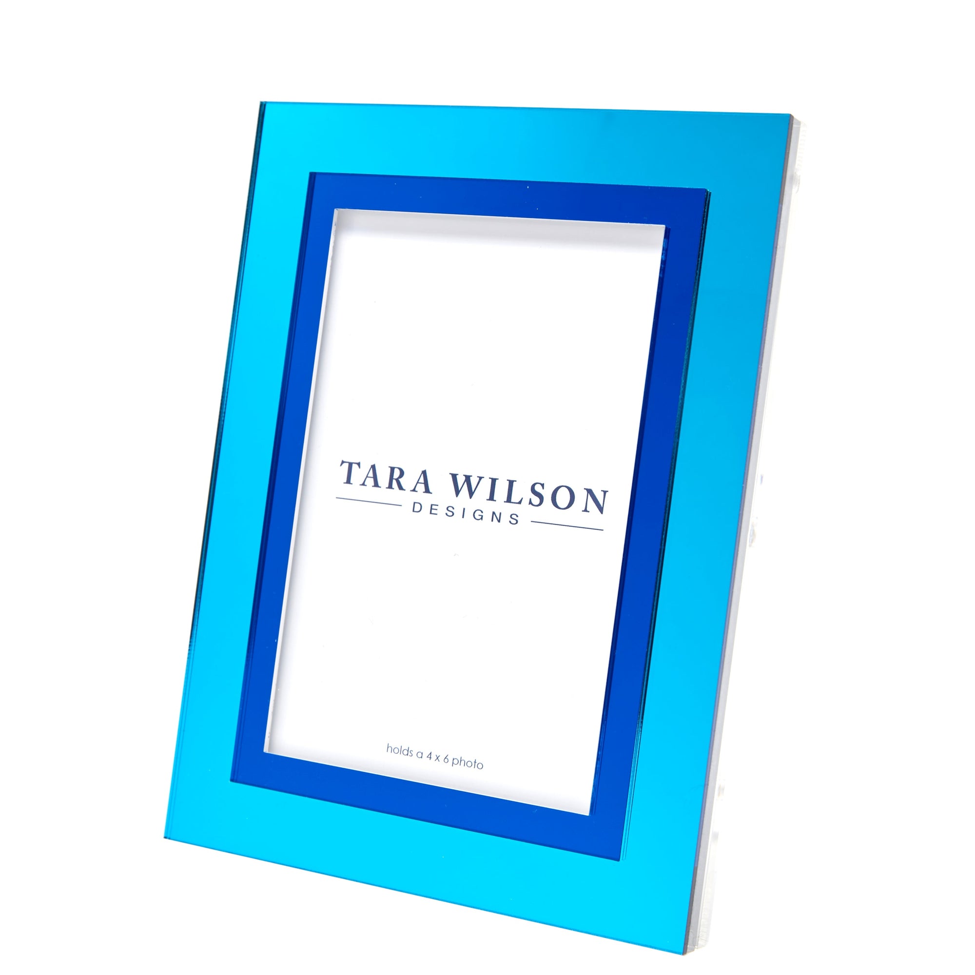 Frame INLAID Light Blue & Dark Blue 4 inches by 6 inches 