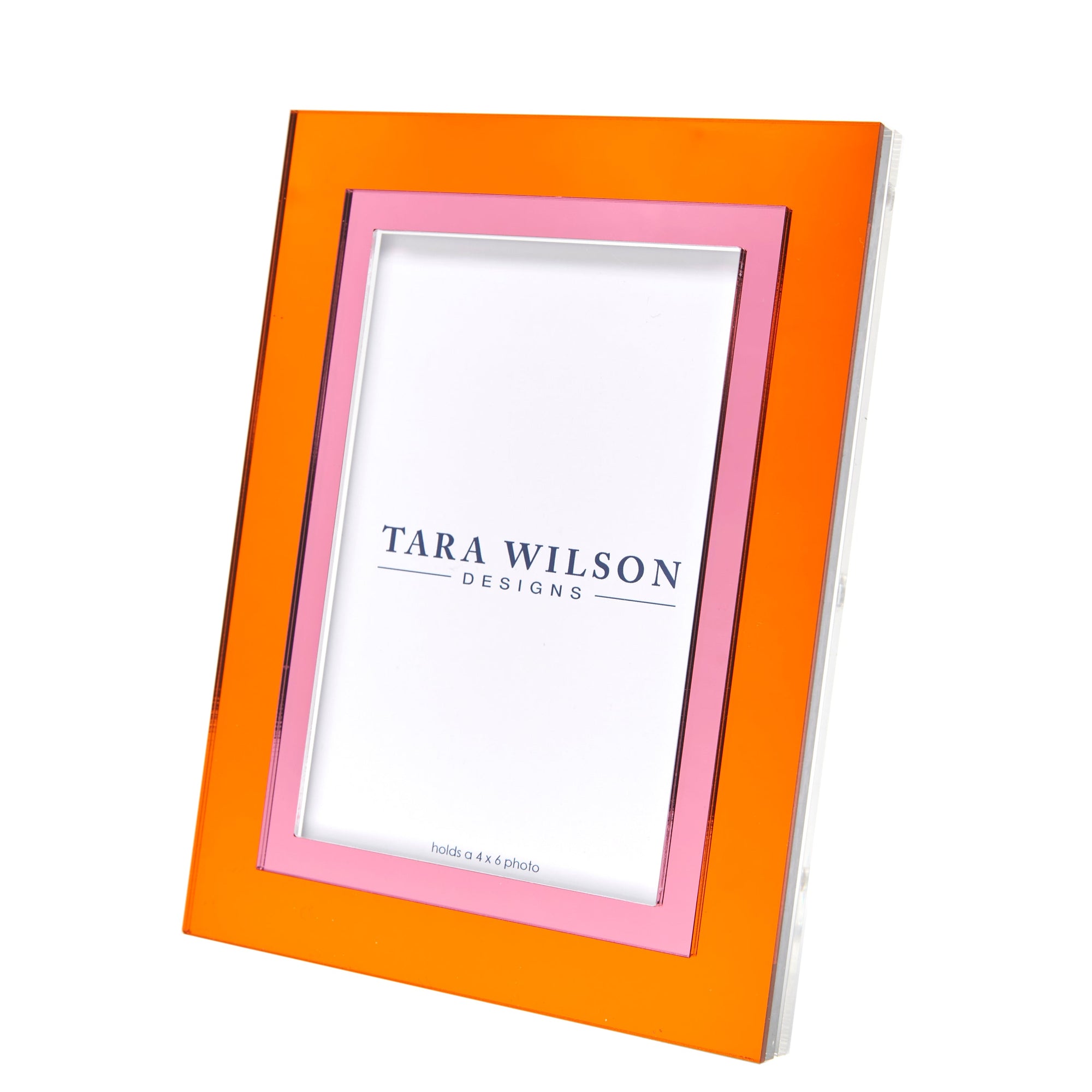 Frame INLAID Orange & Pink 4 inches by 6 inches 