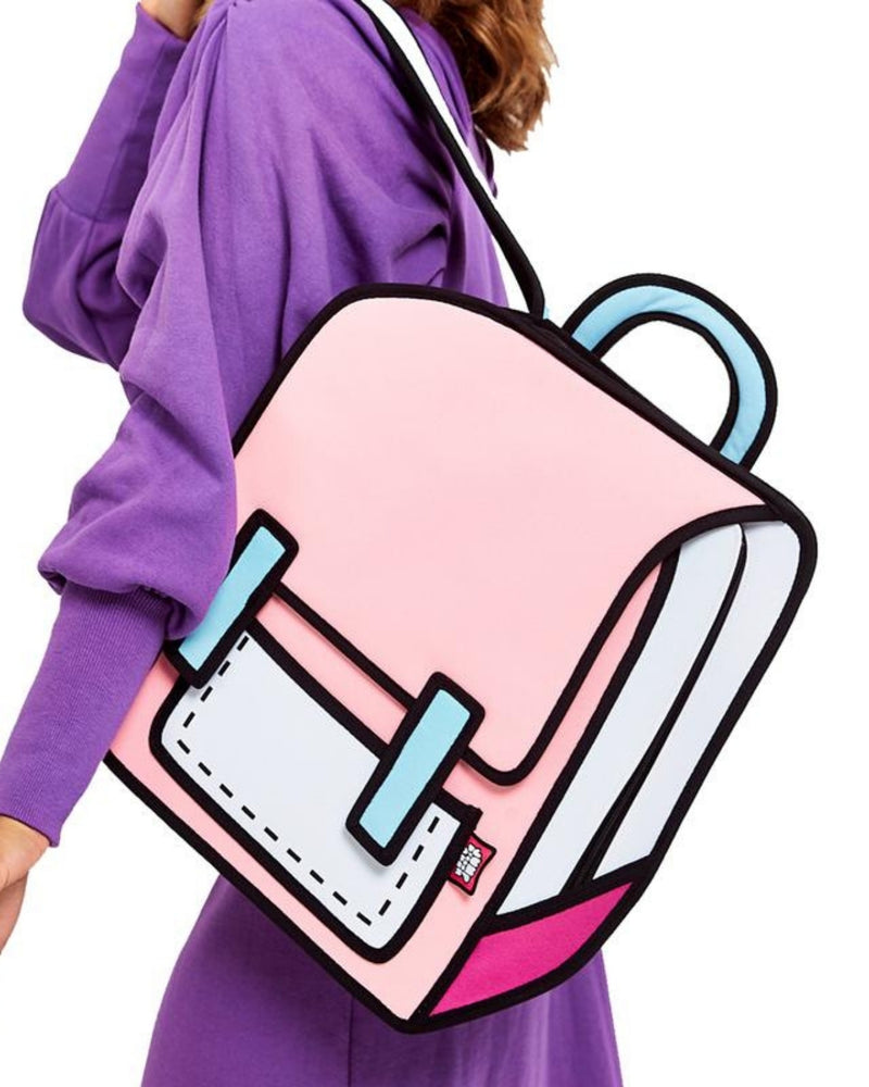 Jump From Paper 2D Backpack SPACEMAN TRIP POP Neon Pink