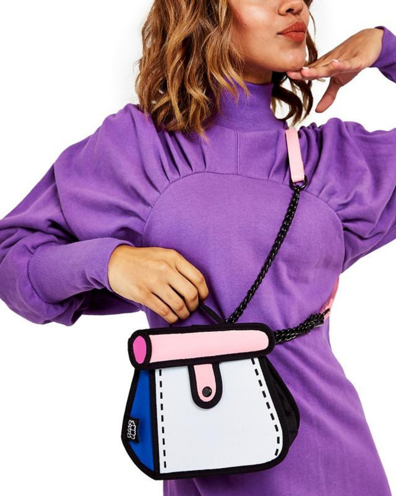 Jump From Paper 2D Shoulder Bag CAKE Neon Pink