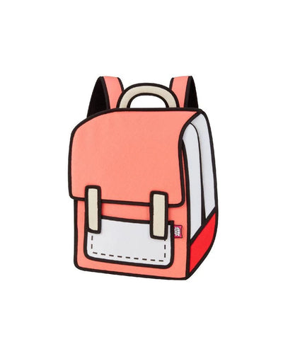 Jump From Paper 2D Backpack SPACEMAN COLOR ME IN Watermelon Red