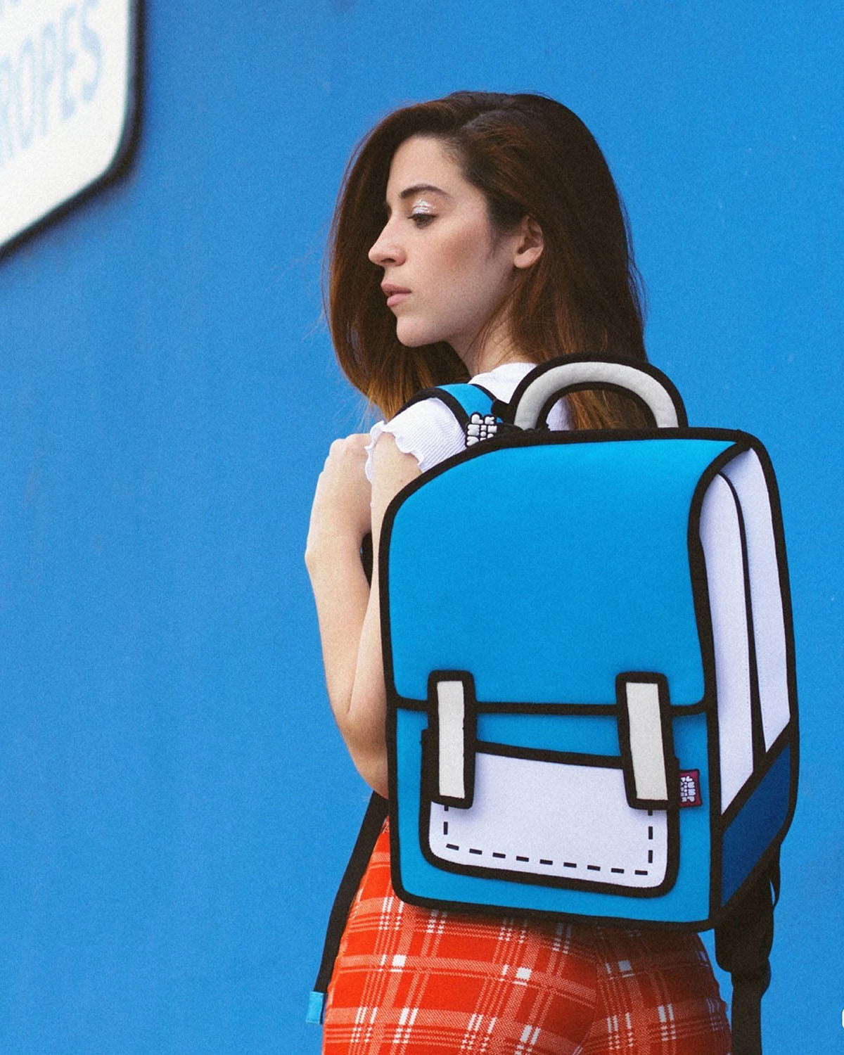 Jump From Paper 2D Backpack SPACEMAN COLOR ME IN Airy Blue Image 3