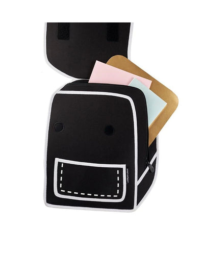 Jump From Paper 2D Backpack SPACEMAN GRAFFITI Black Image 2