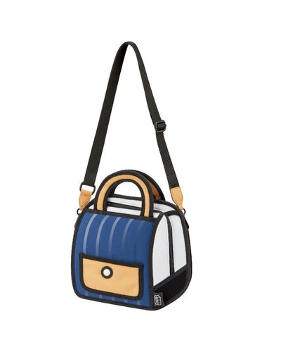 Jump From Paper 2D Handbag OUTER STRIPE Blue Image 2