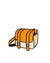 Jump From Paper 2D Shoulder Bag CHEESE Yellowish Orange