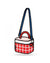 Jump From Paper 2D Handbag CHECKERED Red