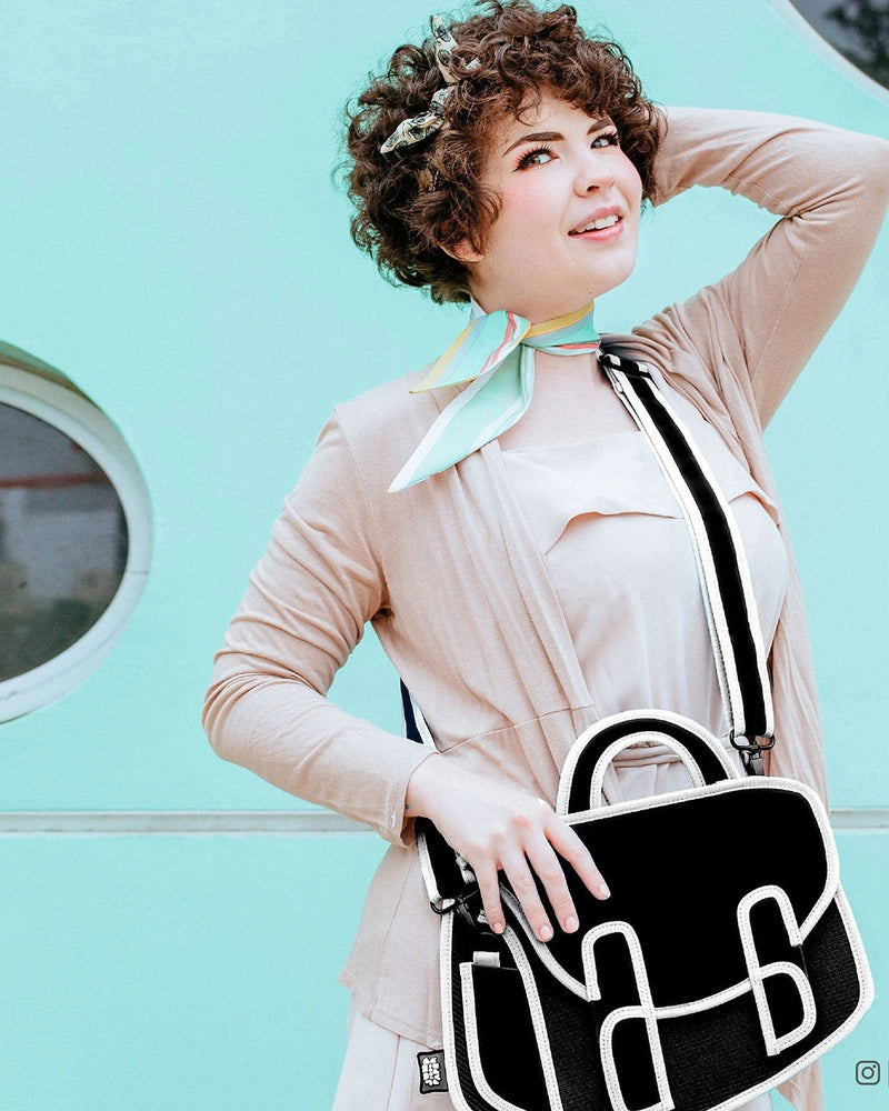 Jump From Paper 2D Satchel CHUBBY GRAFFITI Black