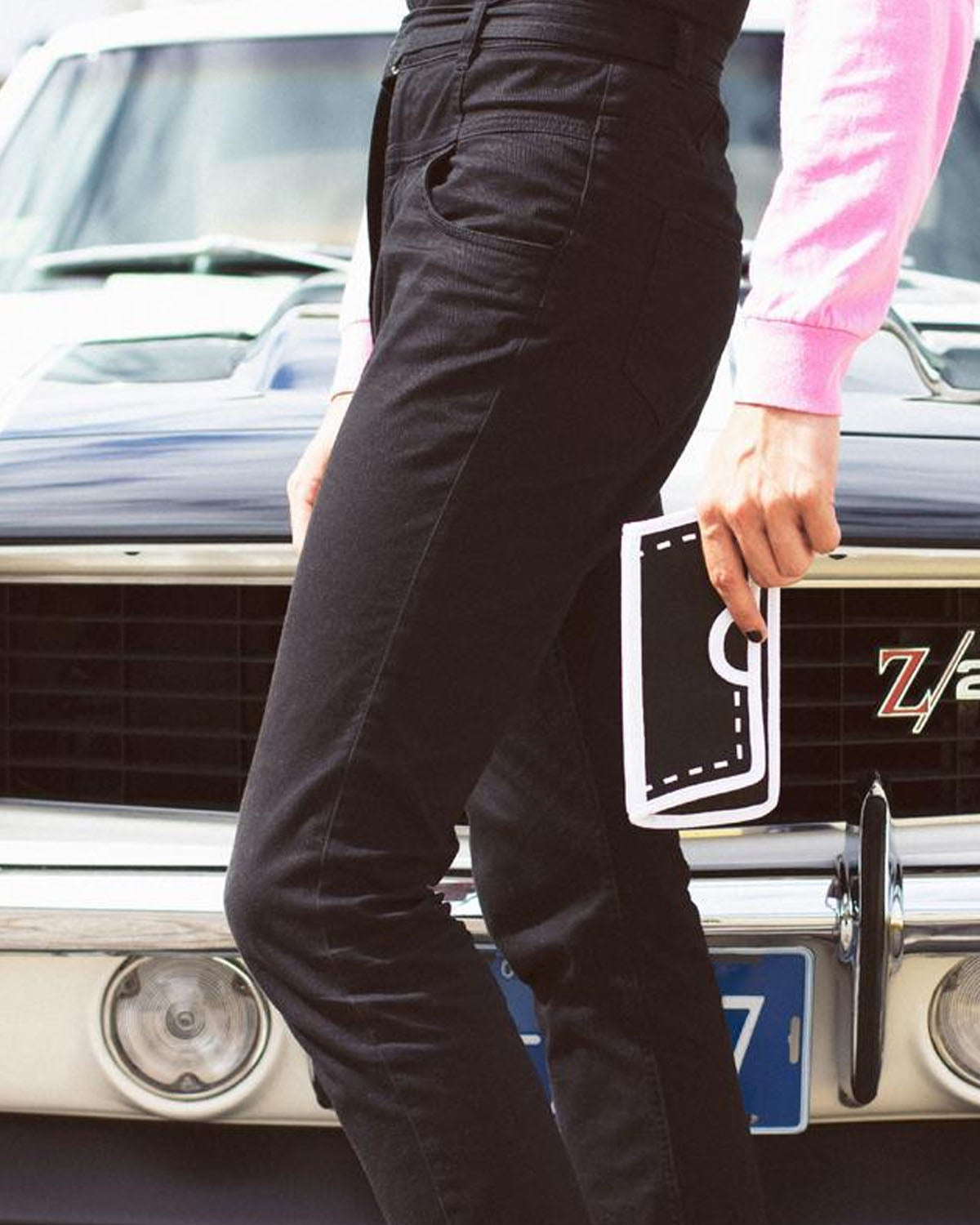 Jump From Paper 2D Purse SPOTLIGHT GRAFFITI Black Image 2