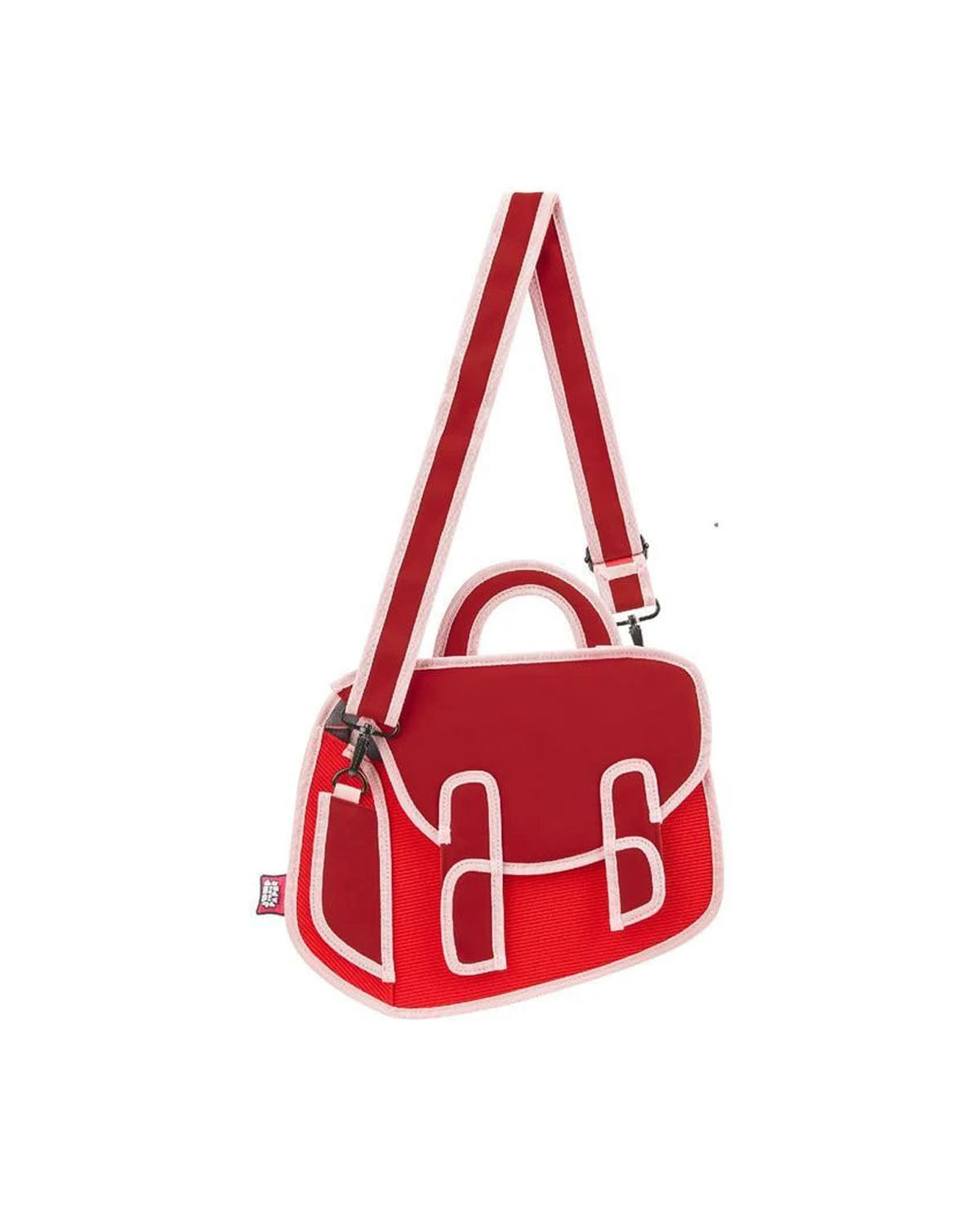 Jump From Paper 2D Satchel CHUBBY Chili Red