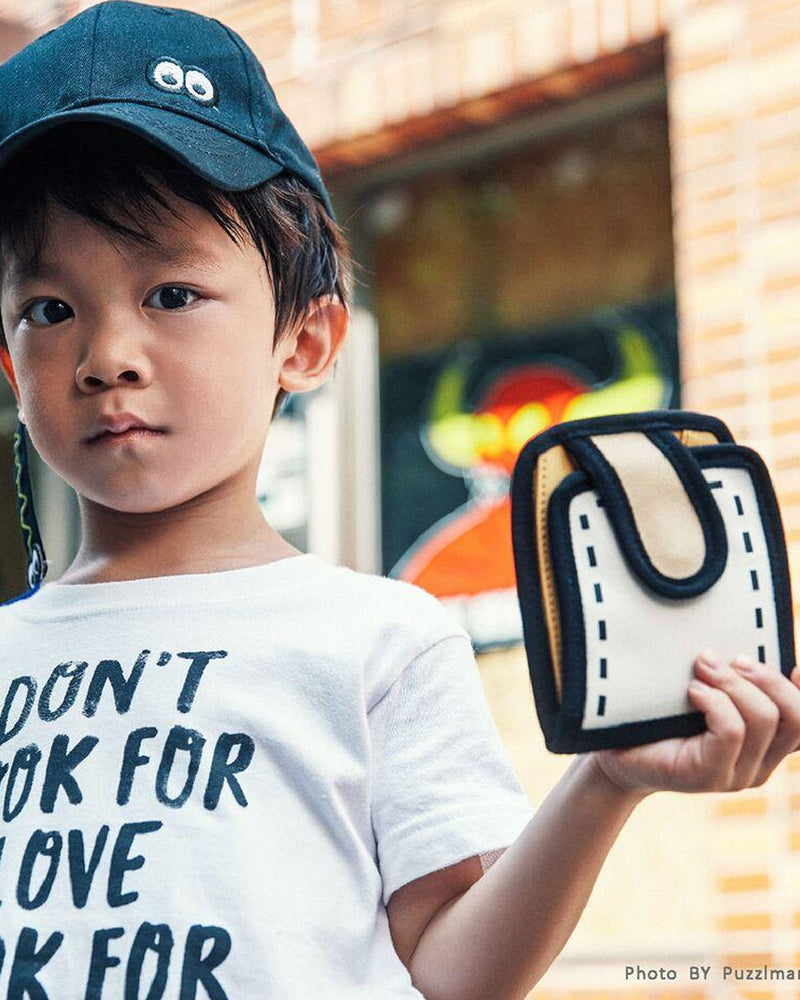 Jump From Paper 2D Wallet POKETTO Brown Rice