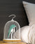 Daqi Bluetooth Speaker and Light turquoise color porcelain bird gold accents white cage and white color speaker base
