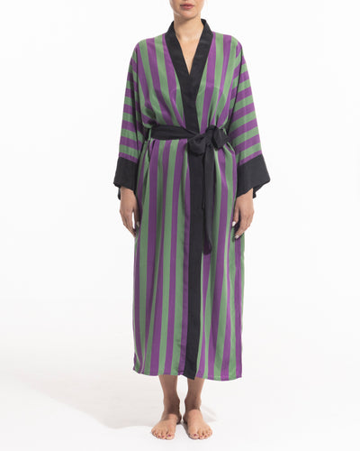 niLuu Women's Kimono Robe STRIPE