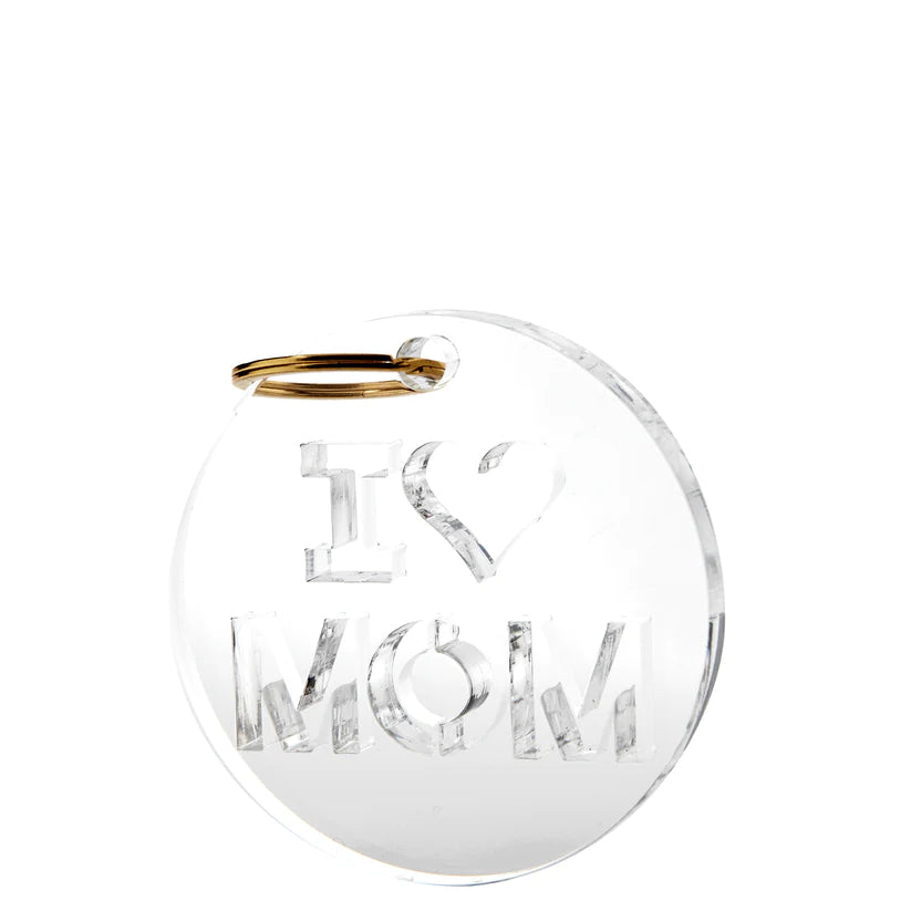 Tara Wilson Designs Keychain HEART MOM 3.5" l