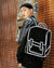Jump From Paper 2D Backpack SPACEMAN GRAFFITI Black Image 3